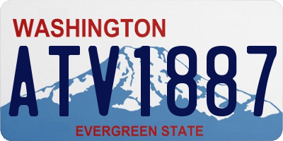 WA license plate ATV1887