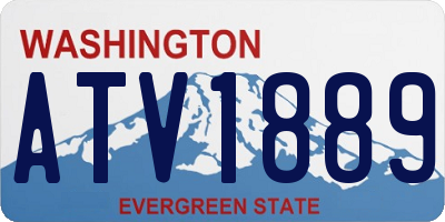 WA license plate ATV1889