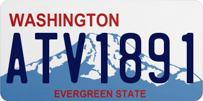WA license plate ATV1891