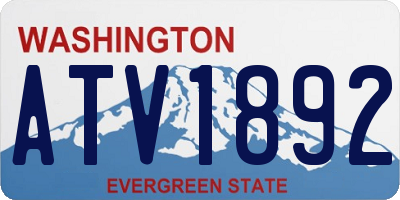 WA license plate ATV1892
