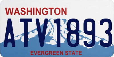 WA license plate ATV1893
