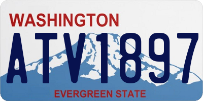 WA license plate ATV1897