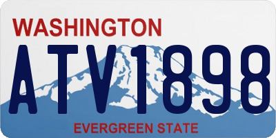 WA license plate ATV1898