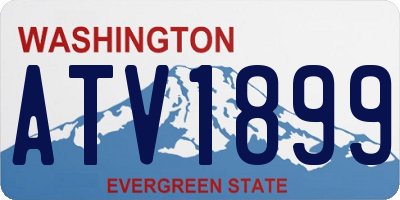 WA license plate ATV1899