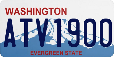 WA license plate ATV1900