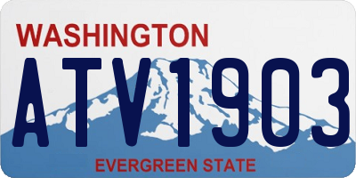 WA license plate ATV1903