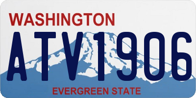 WA license plate ATV1906
