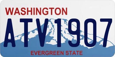 WA license plate ATV1907
