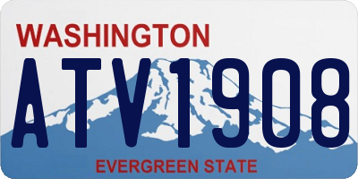 WA license plate ATV1908