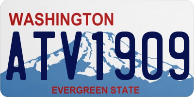 WA license plate ATV1909