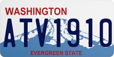 WA license plate ATV1910
