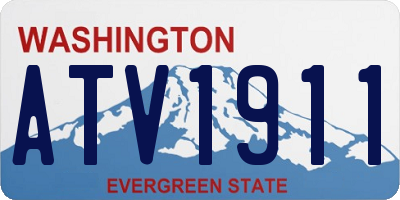 WA license plate ATV1911