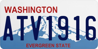 WA license plate ATV1916