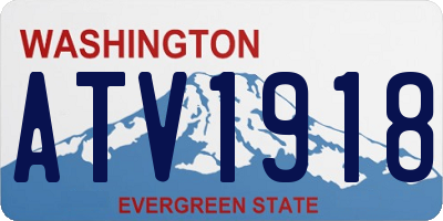 WA license plate ATV1918