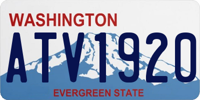 WA license plate ATV1920