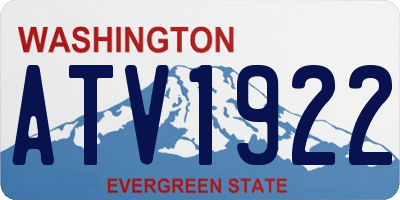 WA license plate ATV1922