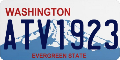 WA license plate ATV1923
