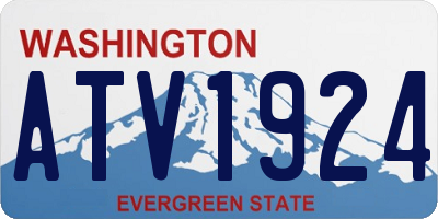 WA license plate ATV1924