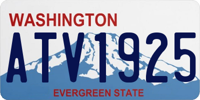 WA license plate ATV1925
