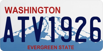 WA license plate ATV1926