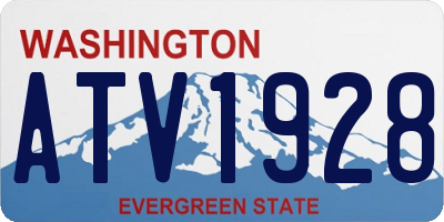 WA license plate ATV1928