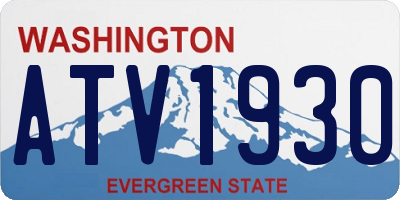 WA license plate ATV1930