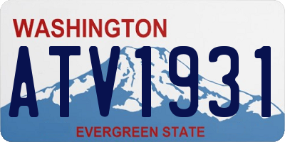 WA license plate ATV1931
