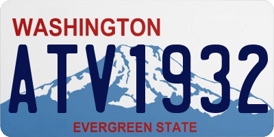 WA license plate ATV1932