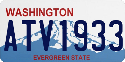 WA license plate ATV1933