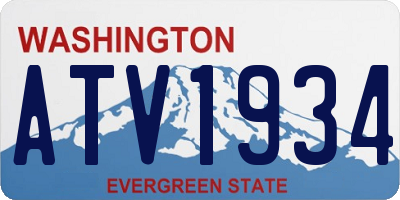 WA license plate ATV1934