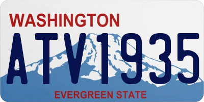 WA license plate ATV1935