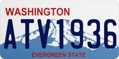 WA license plate ATV1936