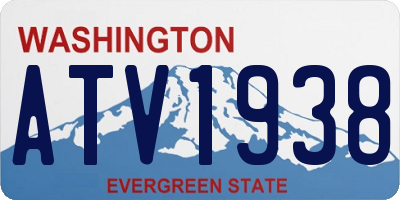 WA license plate ATV1938