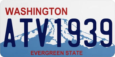 WA license plate ATV1939