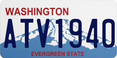 WA license plate ATV1940