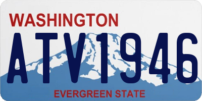 WA license plate ATV1946