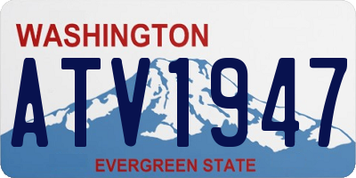WA license plate ATV1947