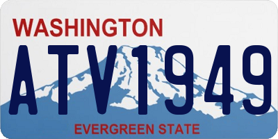 WA license plate ATV1949