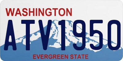 WA license plate ATV1950