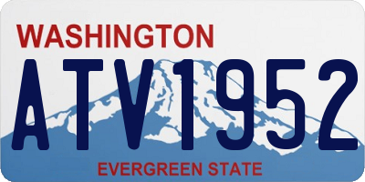 WA license plate ATV1952