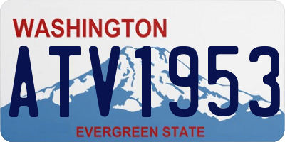 WA license plate ATV1953