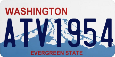 WA license plate ATV1954