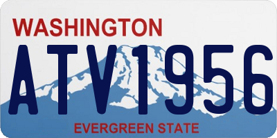 WA license plate ATV1956