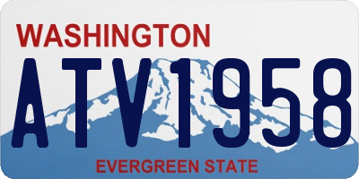 WA license plate ATV1958