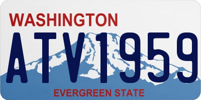 WA license plate ATV1959
