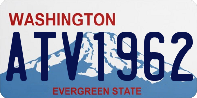 WA license plate ATV1962