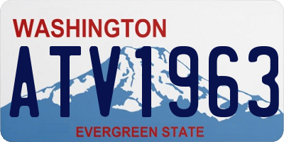 WA license plate ATV1963