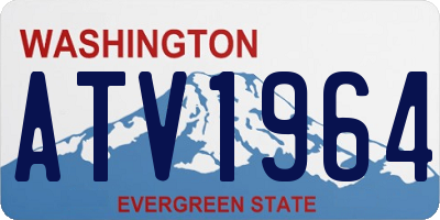 WA license plate ATV1964