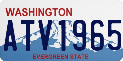 WA license plate ATV1965