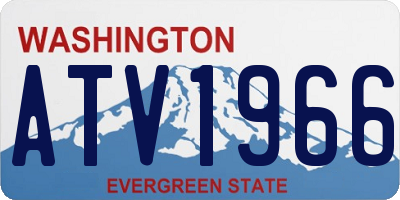 WA license plate ATV1966